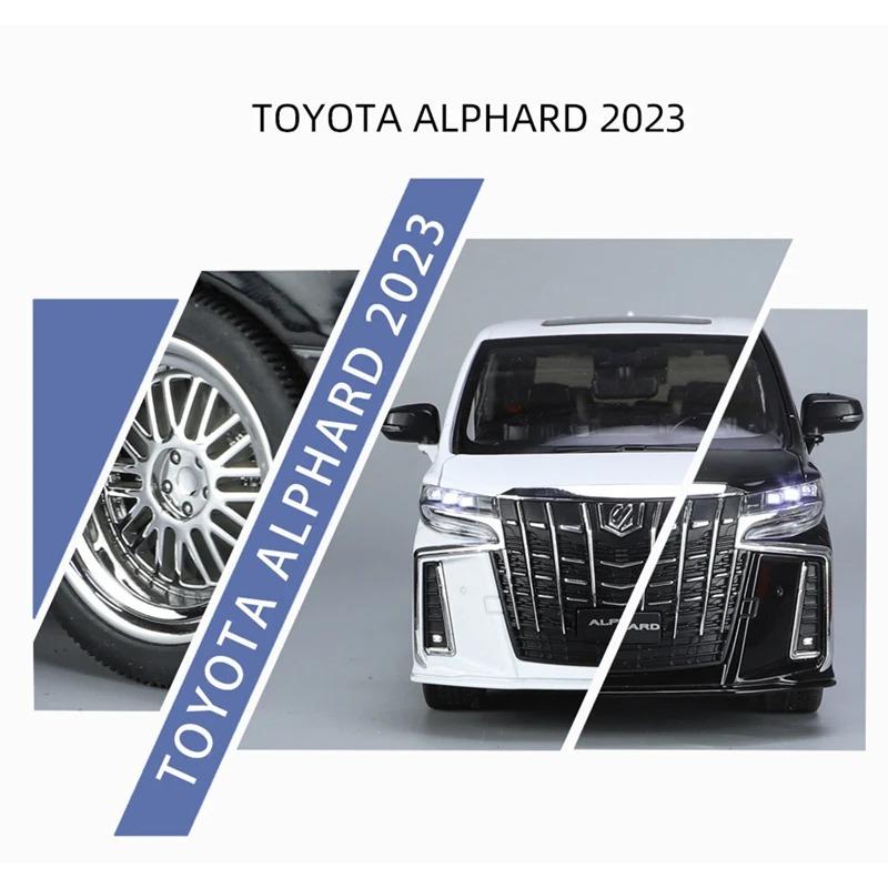 Large Size 1/18 Toyota Alphard MPV Alloy Car Model Diecast Metal Toy Vehicles Car Model Simulation Sound and Light Children Gift
