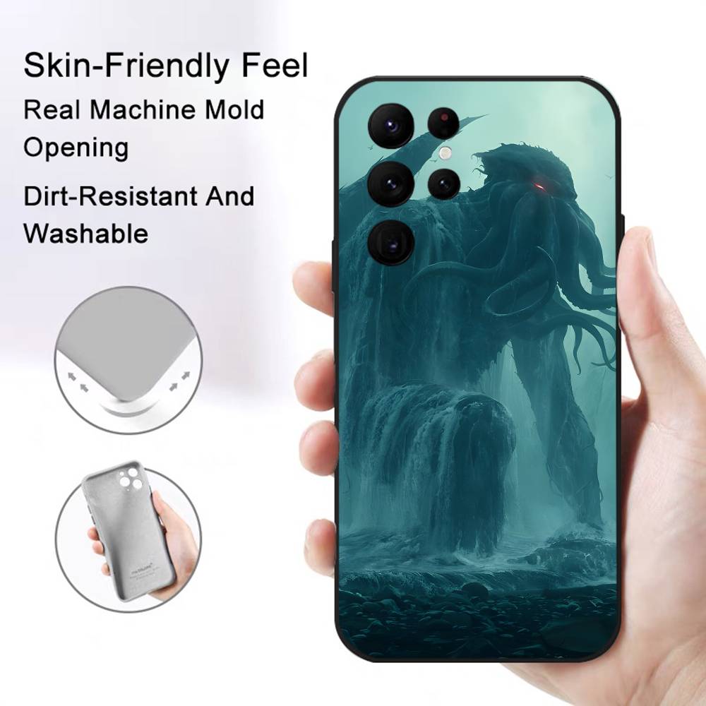 H.P. Lovecraft c-Cthulhu movie Phone Case for Samsung S series s20 s21 s22 s23 s24 FE Plus Ultra TPU Soft to Skin-friendly case