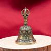Cloche en laiton tibétain Vajra Main-Crankée Démons-Domptant Pendentif