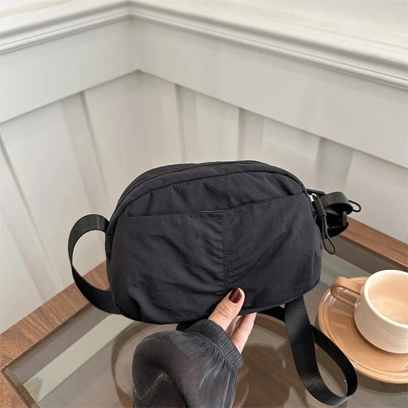 Work Commuter Ladies Crossbody Bag Solid Color Female Phe Purse Small Handbags Simple Multi-layer Women s Nyl Shoulder Bags чёрный 2170₽