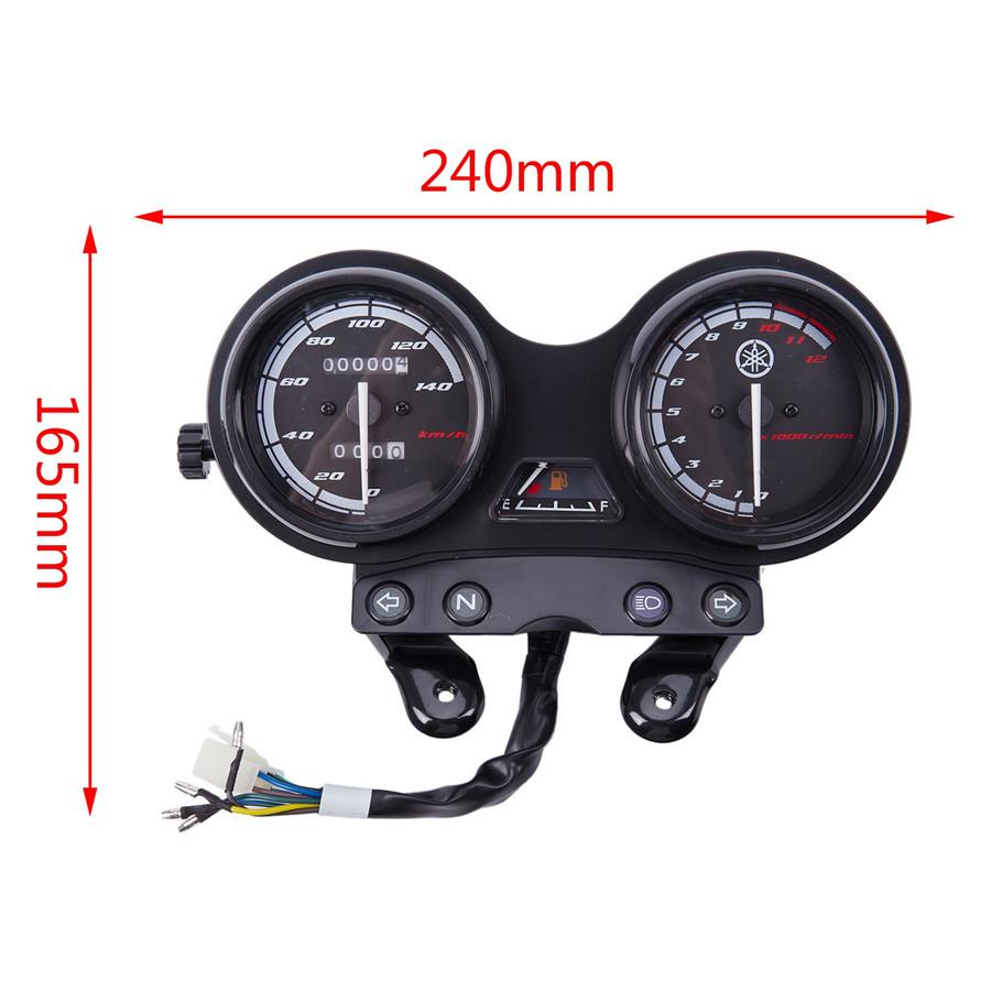 12V Motorcycle Odometer Speedometer Tachometer Oil Gauge Meter For Yamaha YBR125