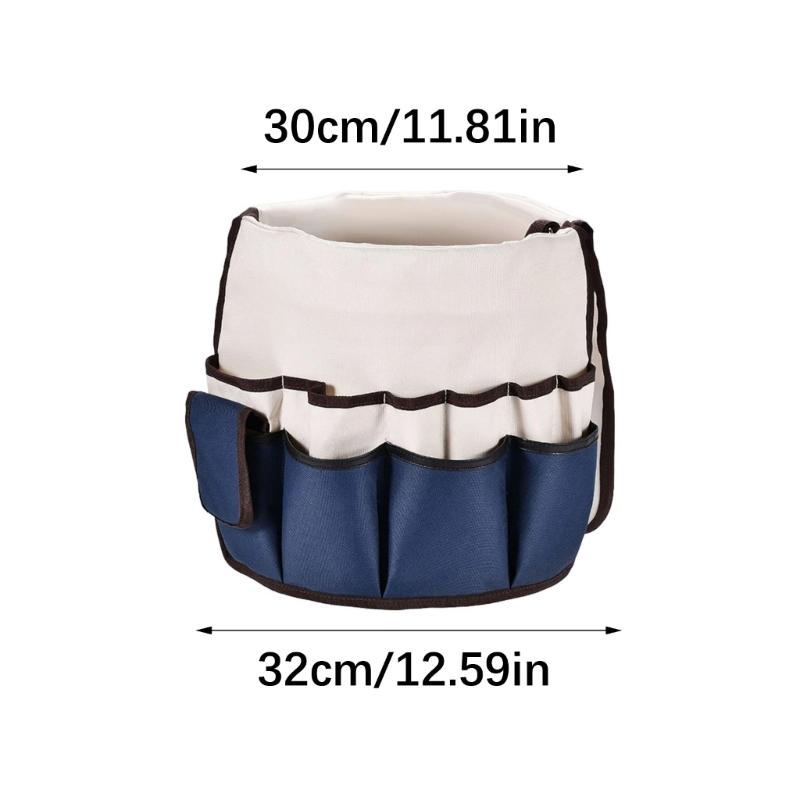 Foldable Tool Storage Bucket for Garden Tool Saves Space Gardening Organizer Bag Oxfords Cloth Fabric
