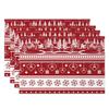 Christmas Placemats Dining Table Festive Holiday Decoration Snowflakes Tree Designs Dining Mats for Xmas Party Family Dinner