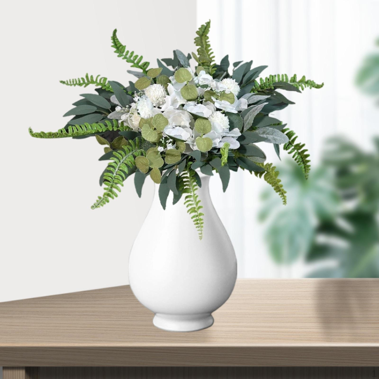 

Artificial Eucalyptus Branches for Vases, Fake Leaves Wedding Style C