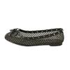 Where's That From Womens/Ladies Studded Trim Mesh Ballet Flats