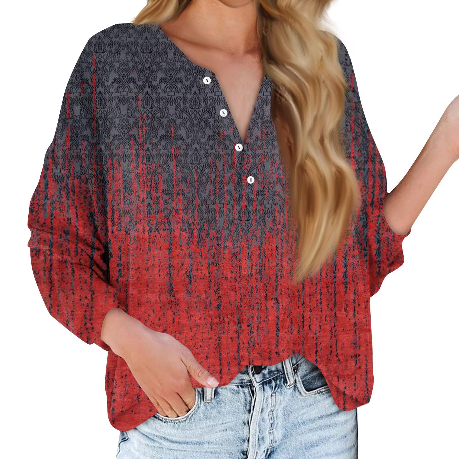 

Женская новая модная футболка с длинными рукавами и длинными рукавами с воротником на пуговицах, тонкий топ, повседневные топы XXXL винный