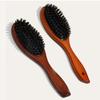 Wood Handle Hair Brush Boar Bristle Beard Comb Anti-static Hair Scalp Paddle Brush Beech Hair Brushes Combs Hairs Styling Tool