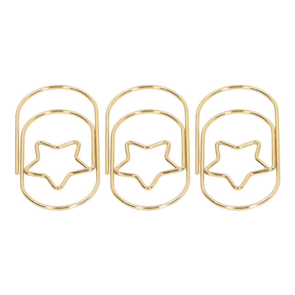 40Pcs   Paperclips Star   Rustproof Coating Multi Purpose Cute Paper Clips for Home School