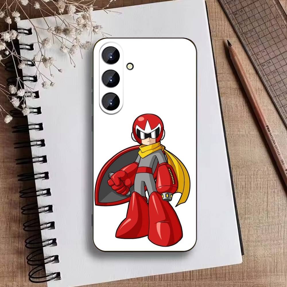 Anime Mega Man Phone Case For Samsung Galaxy A73,21,22,32,71,53,52,51,80,5G Soft Black Cover