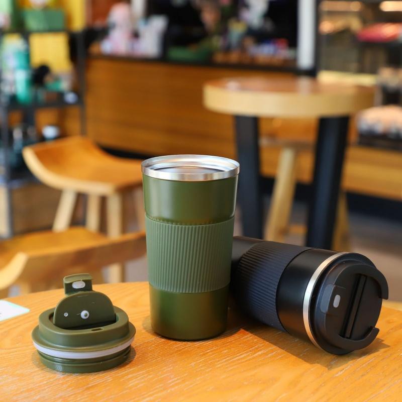 510ML Stainless Steel Coffee Cup Car Vacuum Flask Hot/Cold Drinks Travel Insulated Cup Travel Household Sports Drinking Utensil