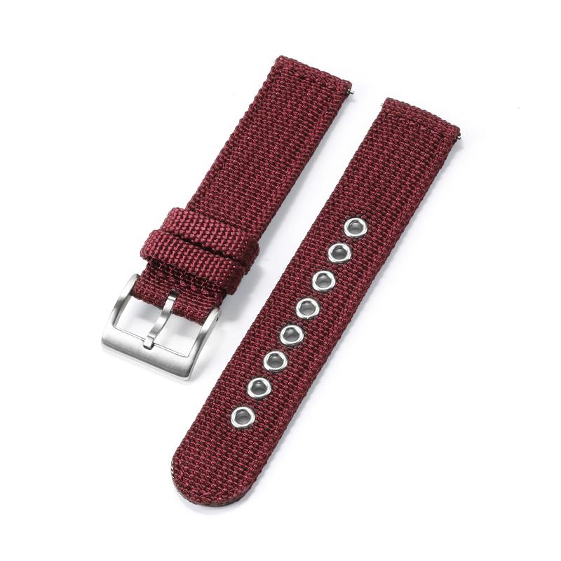 Colorful Nylon Watch Strap Stainless Steel Buckle Universal Replace Bracelet Quick Release Band for Men Women 18mm 20mm 22mm