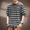 Men's Premium Heavyweight Striped Cotton T-Shirt