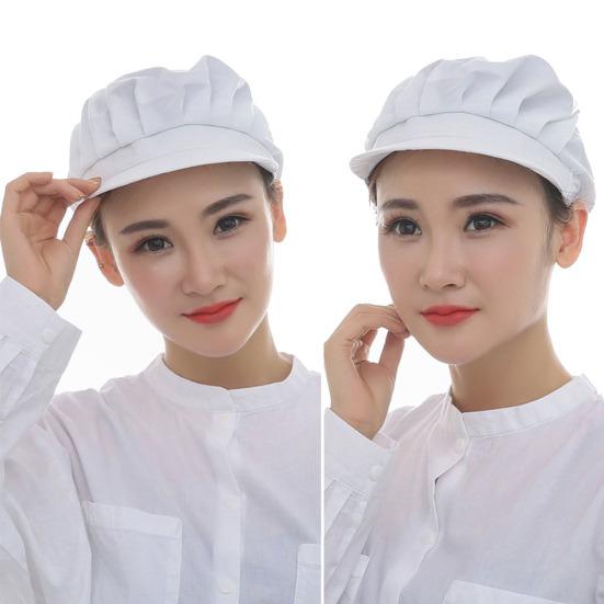 Unisex Dustproof Breathable Elastic Kitchen Chef Hat Cleaner Factory Work Cap