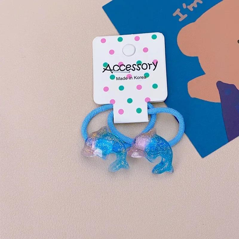 Koreanische Kinder Pailletten Floral Elastische Haarbänder Gummiband Haargummi Prinzessin Kawaii Haarseil Kopfbedeckung Mädchen Haarschmuck