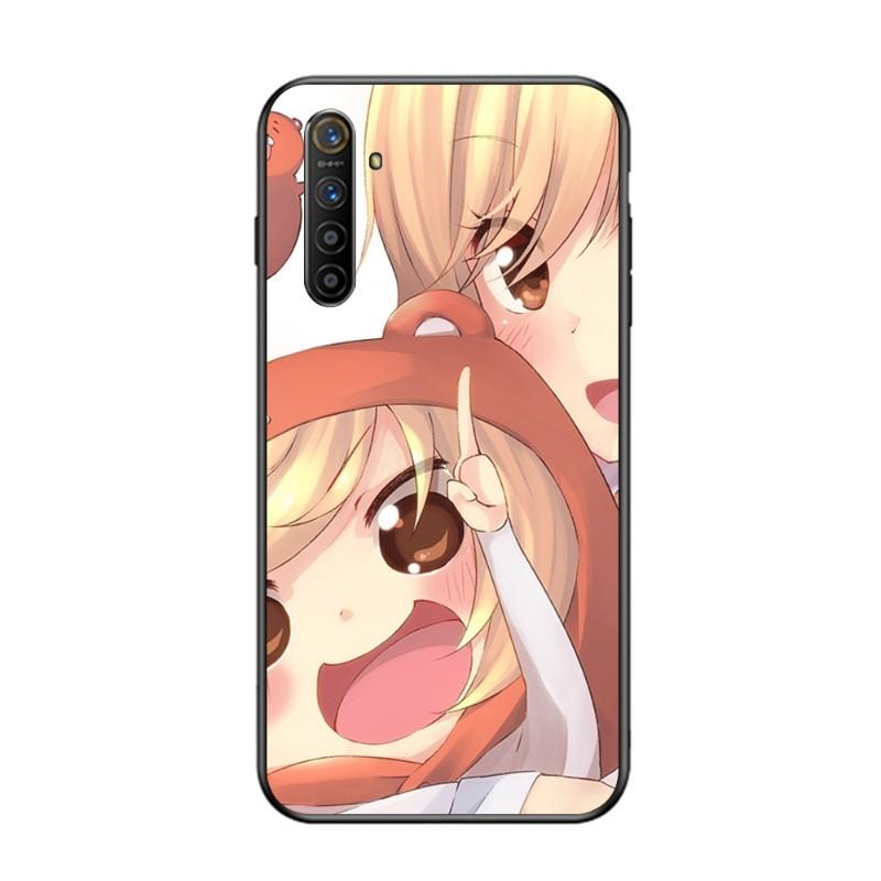 Custodia per telefono anime carina Umaru Chan per OPPO Find X5 X3 X2 A93 Reno 8 7 Pro A74 A72 A53 Cover per telefono morbida nera