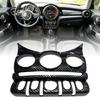 Replacement Air Conditioning Panel Frame for MINI F55 F56 F57 2014-2024, Carbon Fiber Pattern ABS Trim Cover for Dashboard Knob Area