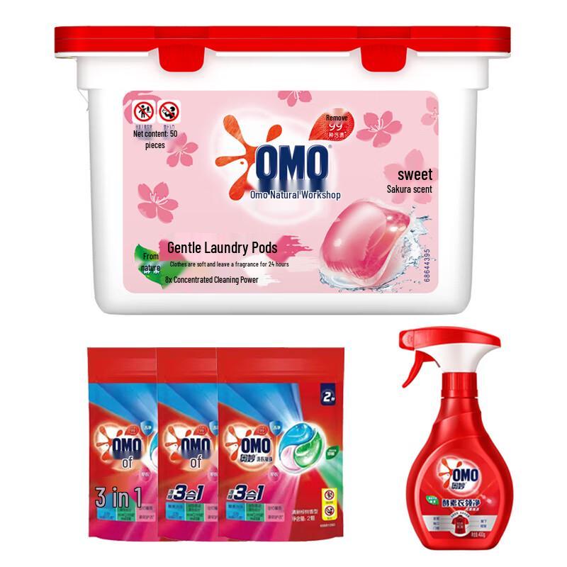 OMO Natural Workshop Cherry Blossom Laundry Pods Bundle