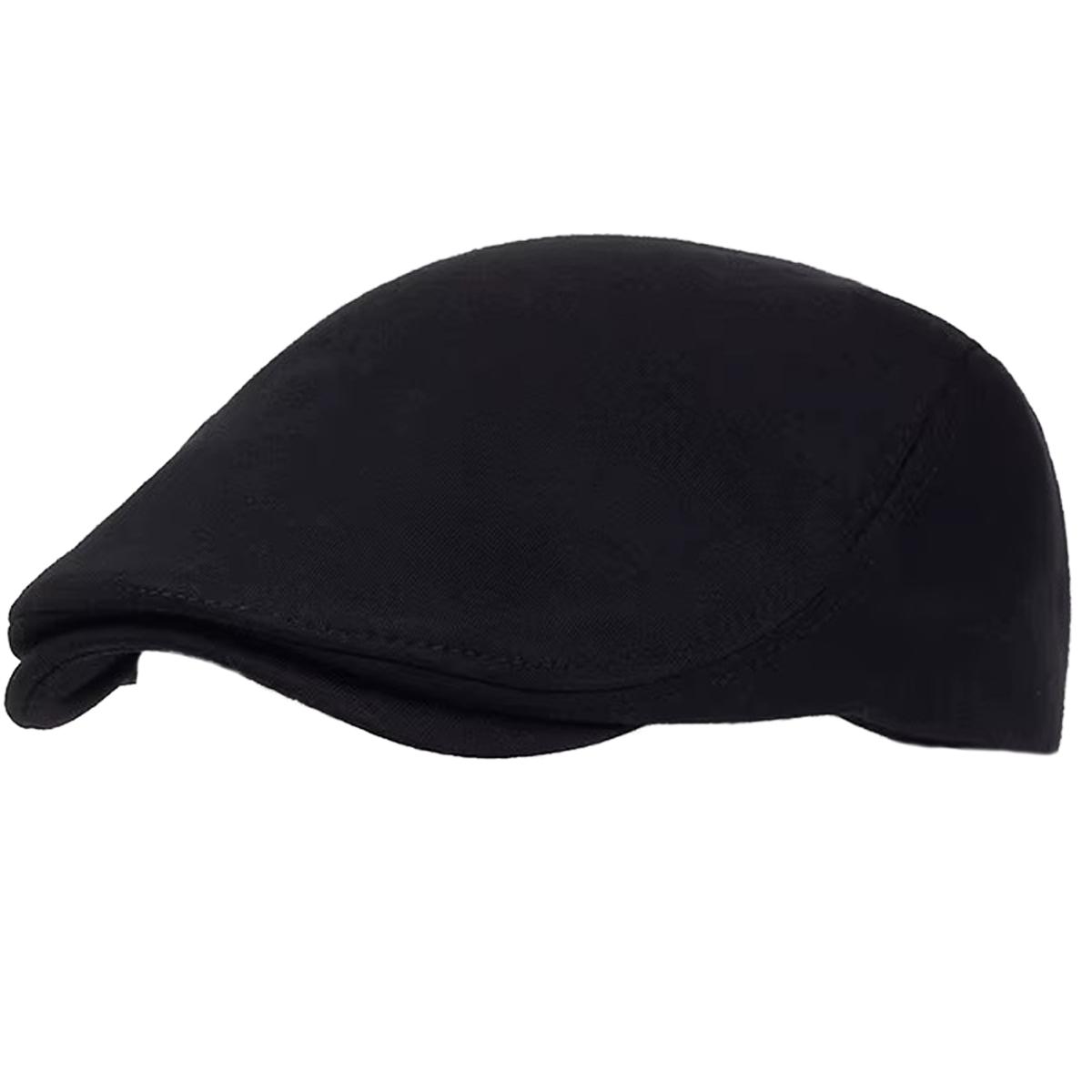 

Легкая Кепка-Утка из Чистого Хлопка Шляпы для Отдыха на Природе и Путешествий для Мужчин и Женщин Модная Однотонная Спортивная Кепка Берет чёрный