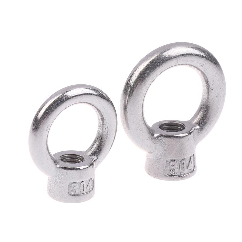 304 Stainless Steel Japanese Eye Nuts M6 M8 M10 M12 M16 Lifting Rings Marine-Grade Hardware Rigging Hoisting Industrial