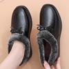 Mom shoes cotton shoes winter soft sole comfortable leather shoes women middle-aged and elderly warm shoes non-slip flat bottom velvet 