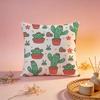 Cute Desert Cactus Print Cushion Cover Comfortable Durable Pillow Cover MultiScene for Home Office Car Sofa