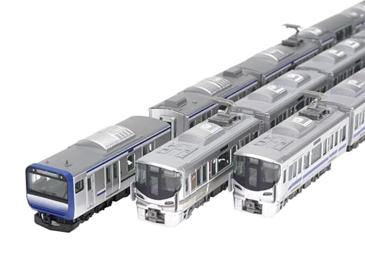 Kolekcja kolejowa TOMYTEC, seria kieszonkowa, tom. 1 Zestaw do samodzielnego montażu East-West JR Rapid Train Edition, pomalowany, 10 elementów, pudełko, materiały do ​​dioramy 337225