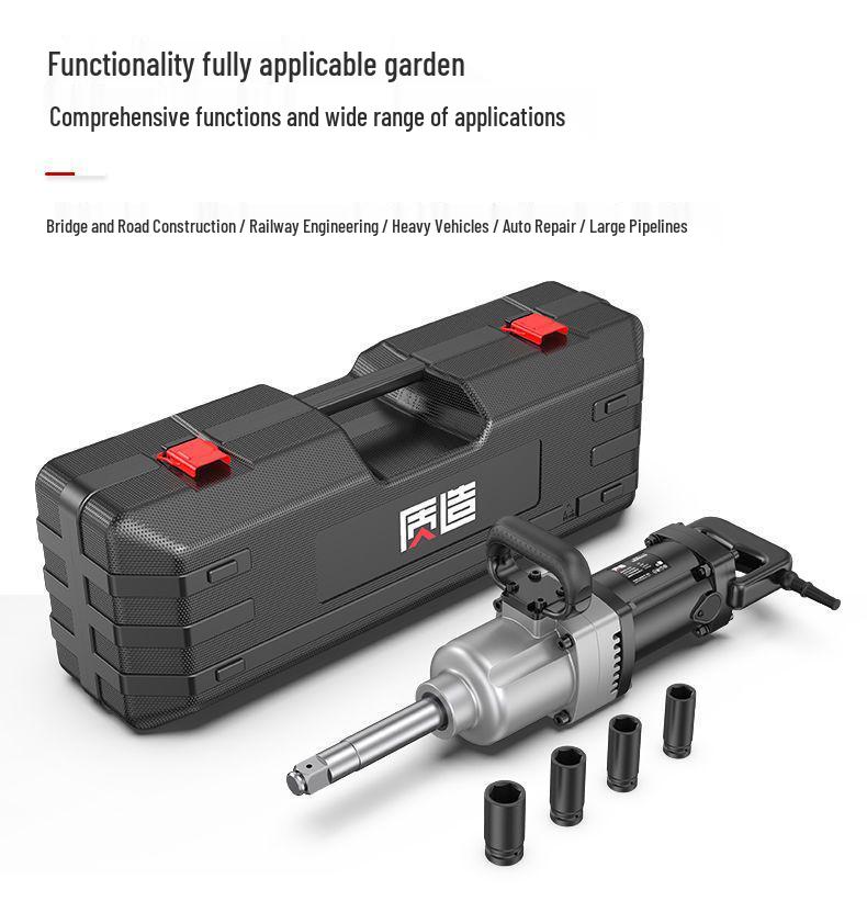 220V Heavy Duty High Power Electric Impact Wrench with Large Torque Socket - Industrial Style