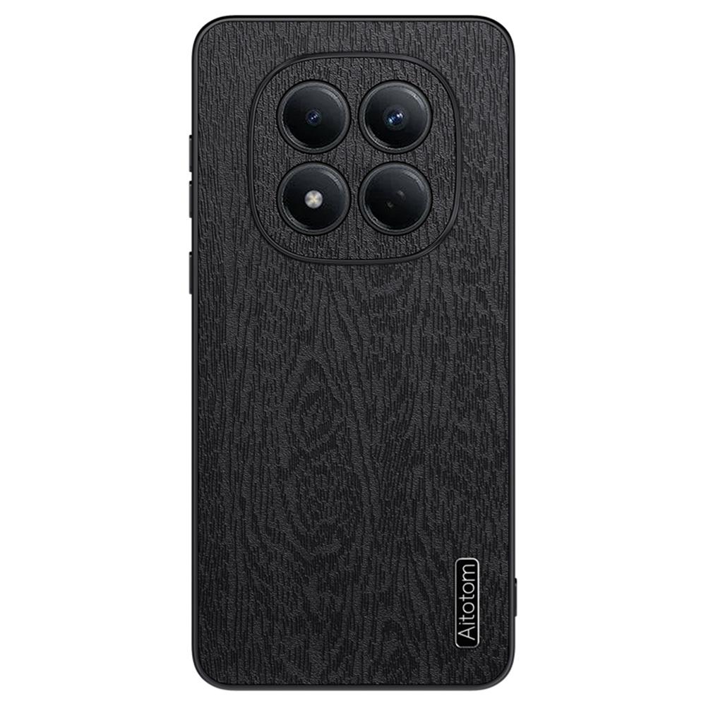 For Xiaomi Redmi Note 15 Pro 4G (Global) Case Wood Texture PU Leather Coated PC TPU Phone Cover