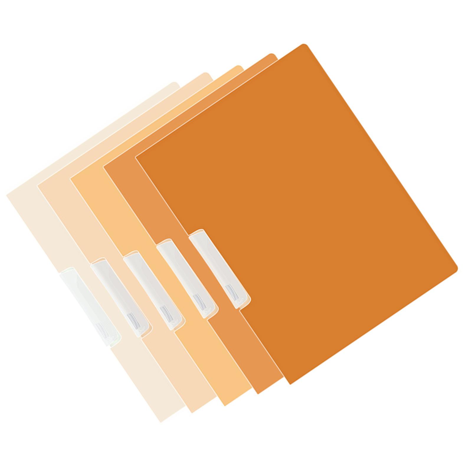 Набор из 5 штук папок-файлов, обложка для отчетов, вместимость 50 листов, пластиковый биндер, протектор для бумаги, органайзеры для файлов с боковой загрузкой кофейный