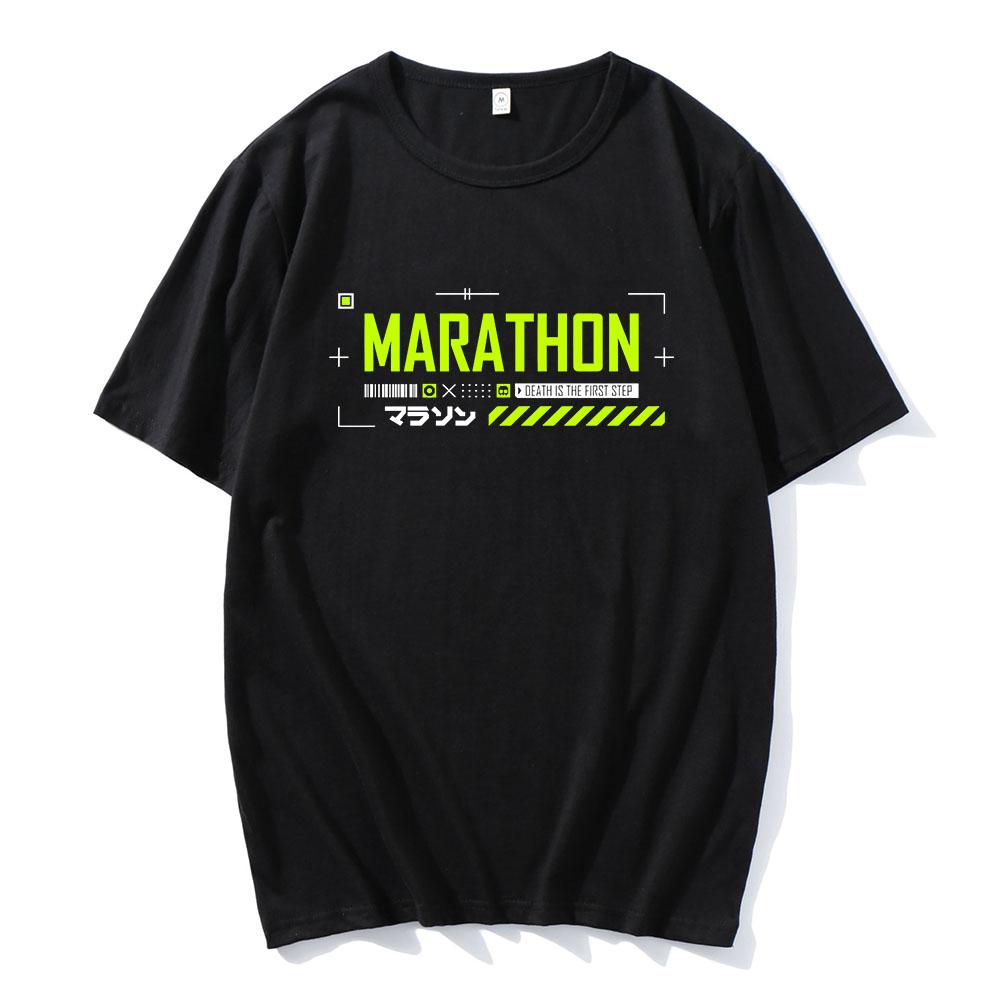 

Death Is The First Step Printing T-shirt Game Marathon Graphic Design T Shirt Short Sleeve O-neck Male Tshirt Unisex Streetwear XS