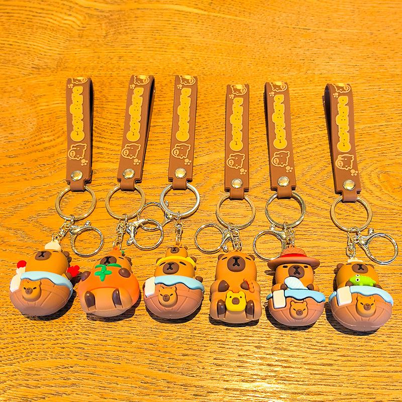 13th Generation Duckling Capibara Keychain Doll Machine Cute Dolphin International Children's Day Loong Boat Festival