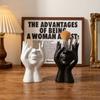 Resin Desktop Organizer Pen Holder Makeup Brush Stand Decorative Art Sculpture Office Home Desk