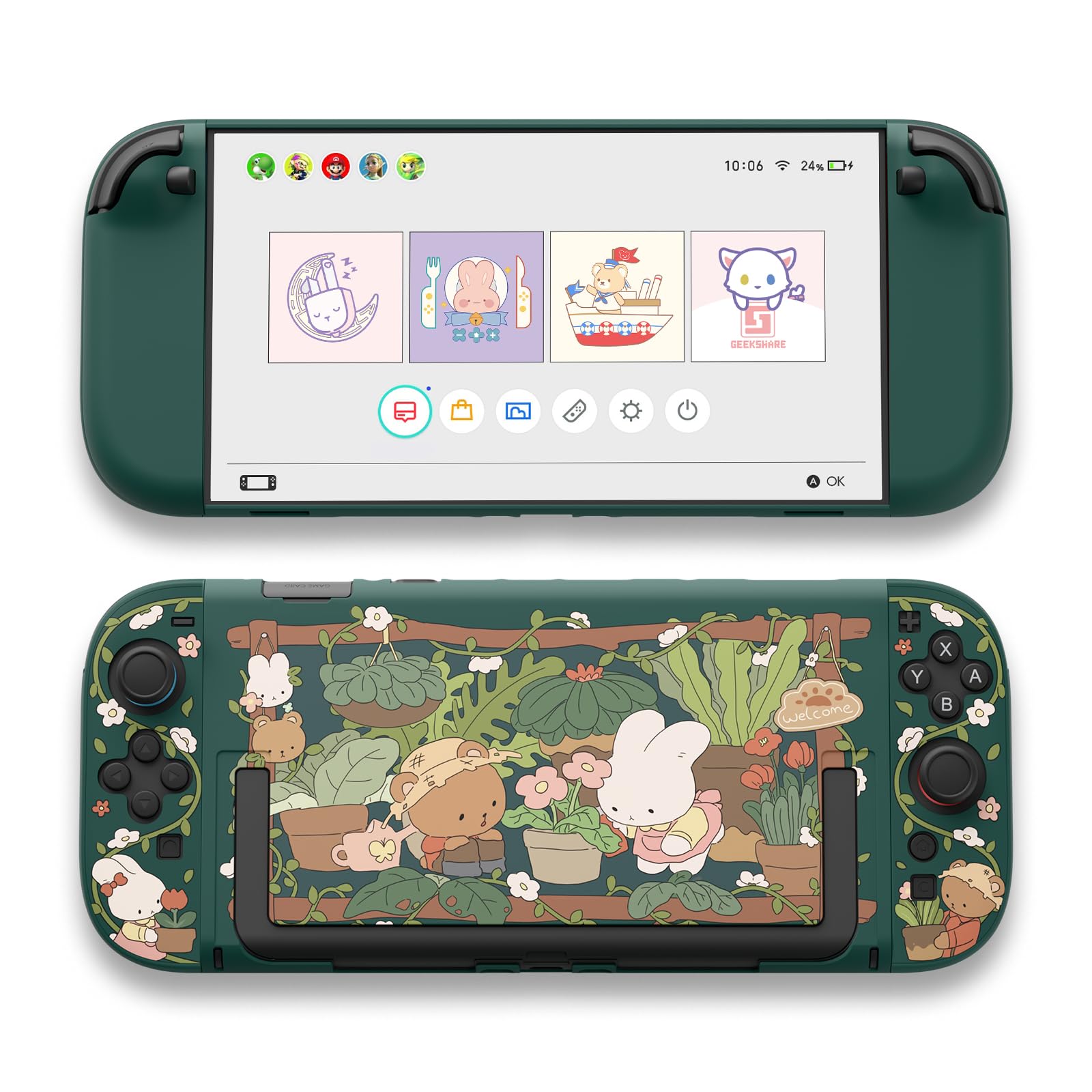 

GeekShare Switch 2 Чехол для Switch 2 Совместим со switch2 Switch 2025 Чехол для Switch ПК joy con Защитный чехол Раздельная полная защита Тонкий от царапин