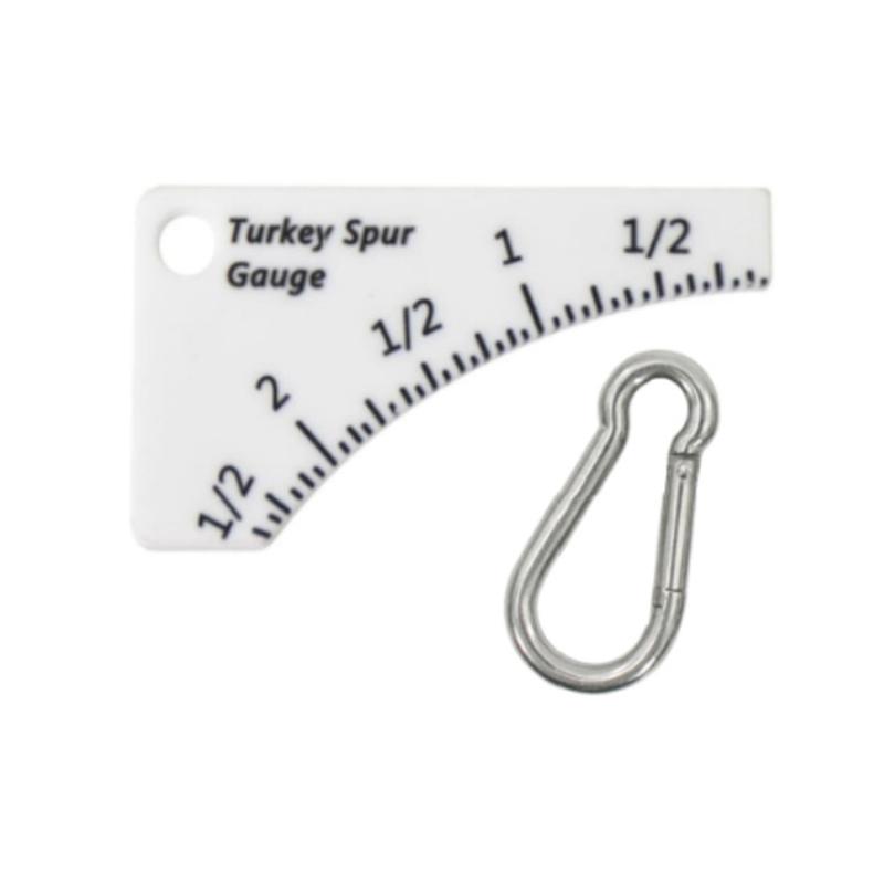 

Multifunctional Wild Turkey Spur Gauge Portable Durable Turkey Spur Measure Ruler Compact Precision Measurement Tool With Buckle белый