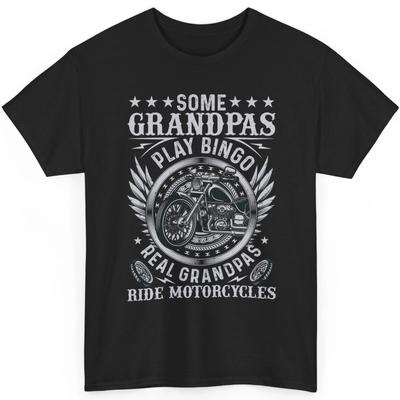 Opa Motorrad T-Shirt Biker Grafik-T-Shirt Echte Opas Fahren Fahrrad Herren Oberteil