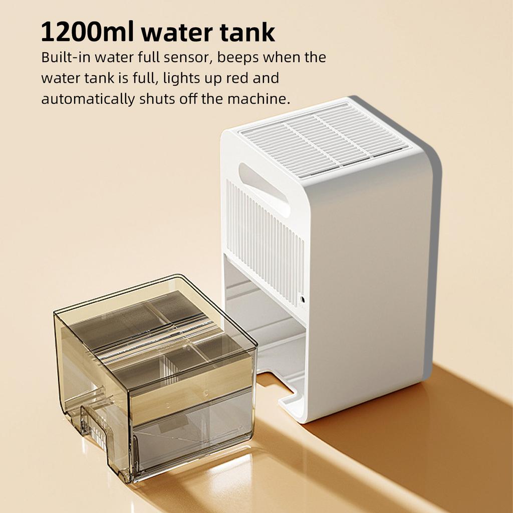 Deshumidificador Pequeño con Pantalla Táctil Digital Función de Descongelación Automática 2 Velocidades de Deshumidificación 6 Ajustes de Temporización Recordatorio de Tanque Lleno