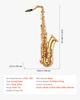 VEVOR Tenor Saxophone, B Flat, Professional Brass Saxophone Beginner Kit with Carrying Case, Mouthpiece, Straps, Cleaning Cloth, Gloves, Neck Strap