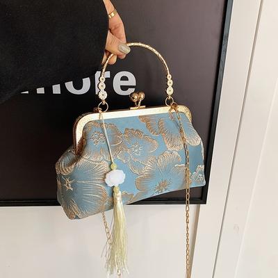 Cheongsam Schloss Kette Kleine Tasche Damen Frühling Sommer Neu Vielseitig Damen Beliebt Schulter Umhängetasche