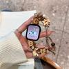 Bonita funda de madera de felpa para Apple Watch Series 9, 8, 7, 6, 5, 4, 3, 2se, correa de reloj para IWatch Ultra 2, 49mm, 45, 41mm, 40, 44mm