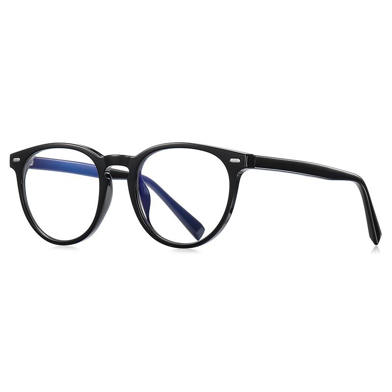 TR90 Big Frame Round Hyperopia Eyeglasses for Women Men Power 0 to -6 0 Anti Blue Light Prescription Spectacles