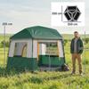 Cabin Tent Easy Setup 3000mm Waterproof Camping Tent 4 Person with Carrying Bag Green
