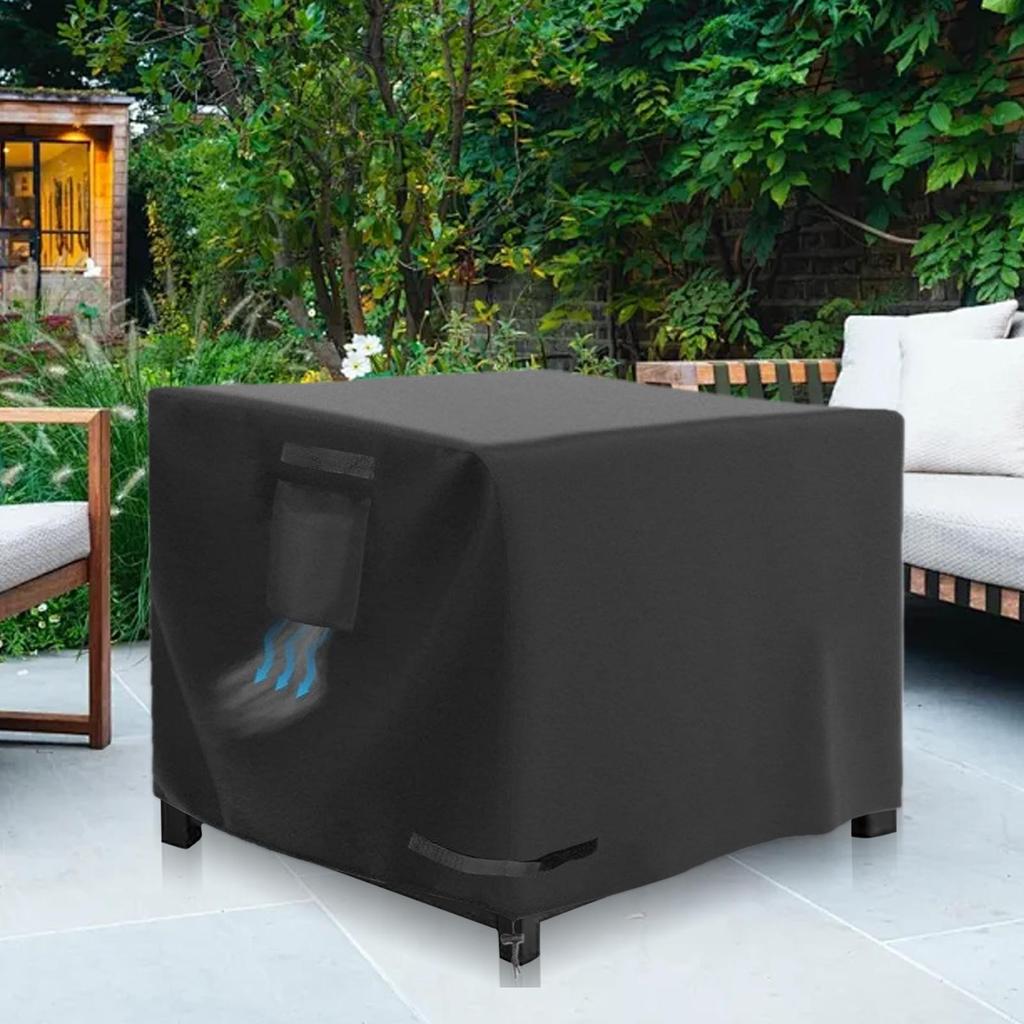 Square Fire Pit Cover 30 Inch Waterproof Shield Fire Pit Table Cover For Patio Porch Camping Indoor Outdoor Home Yard
