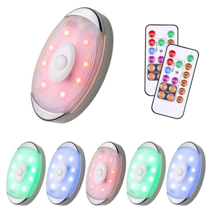 Lampe LED sans fil - LUMINAIRE D'INTERIEU - RGB - Intensité réglable - Télécommande - Portable