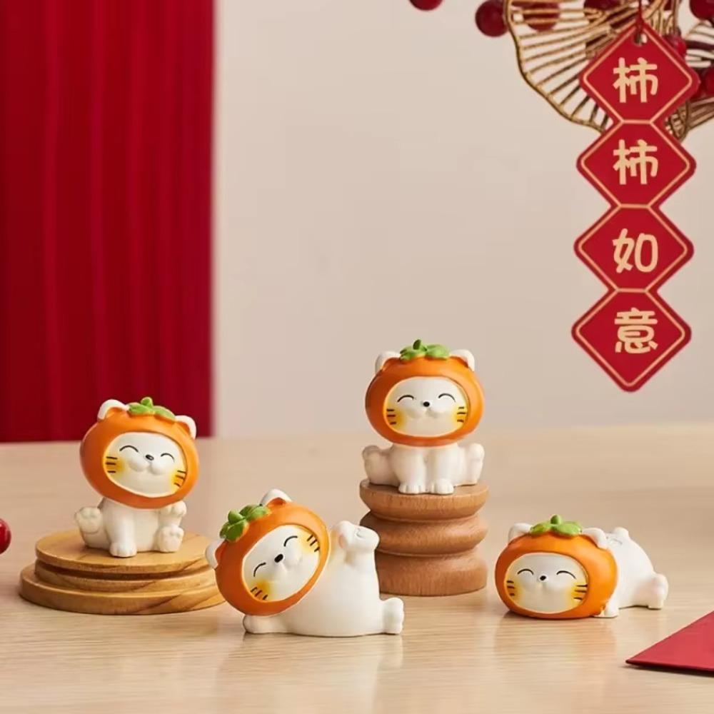 

2 шт./набор животных изображение счастливого кота настольные украшения мультяшные мини-фигурки кошек кошачьи поделки товары для дома Set 1