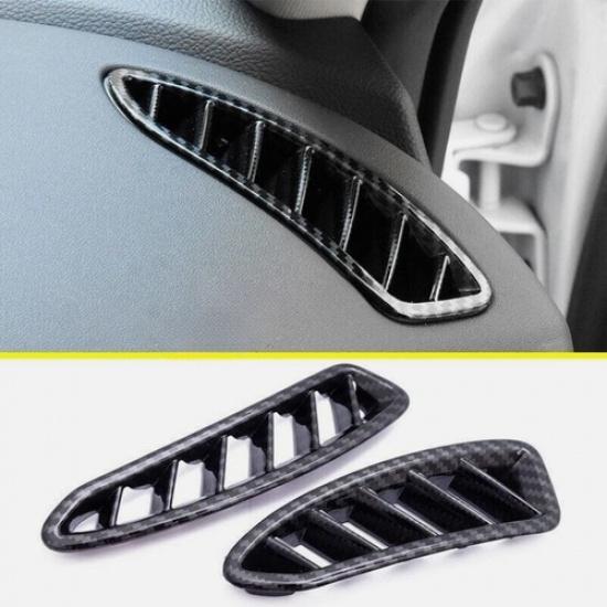 For - Hyundai Sonata Carbon Fiber Interior Dashboard Air Vent Cover Trim