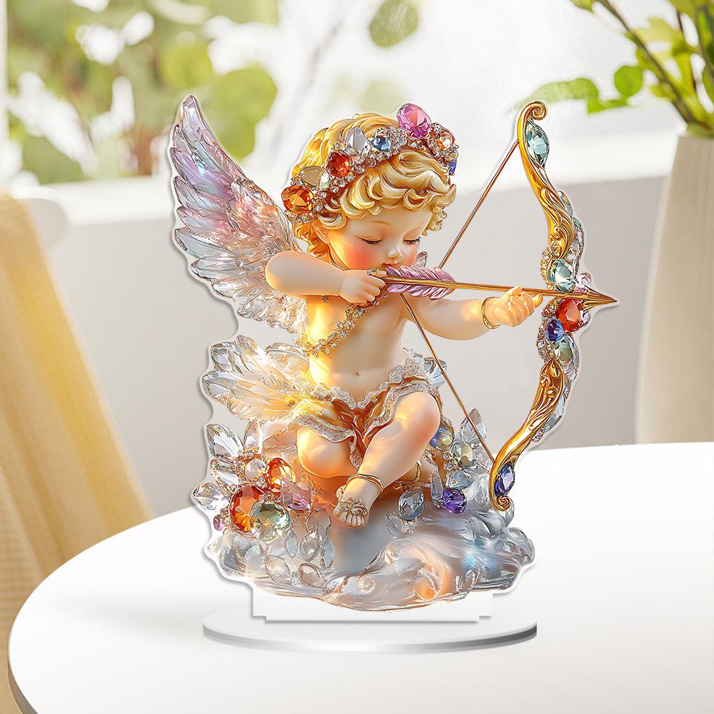 Cupid Angel 2D Acrylic Standee: Home & Desk Ornament Gift