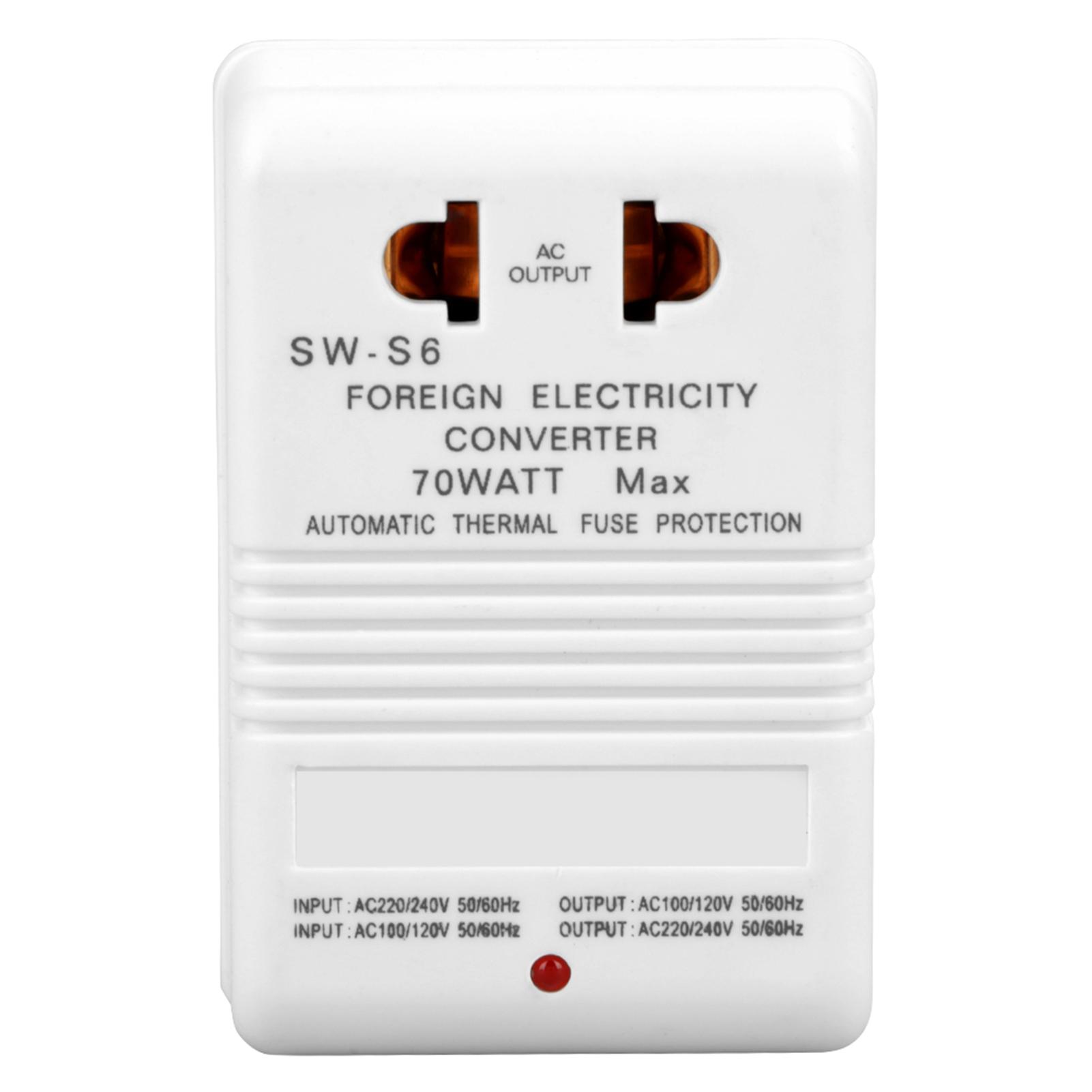 

70 Вт 110 В/120 В до 220 В/240 В підвищувальний і знижувальний трансформатор напруги (Стандартна вилка CN) різнокольоровий