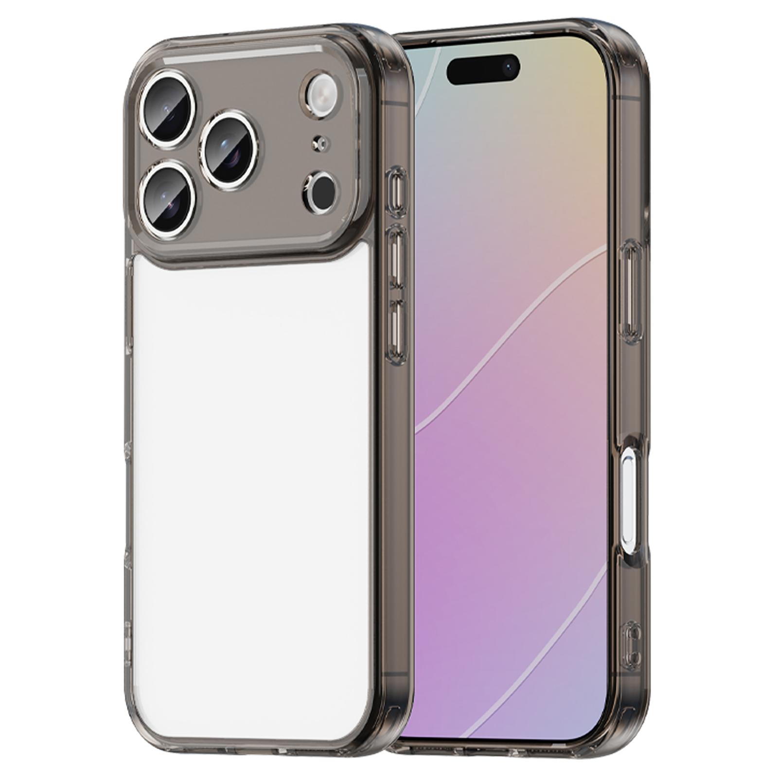 

For iPhone 17 Pro Case TPU+Acrylic Phone Back Cover Anti Yellowing Black