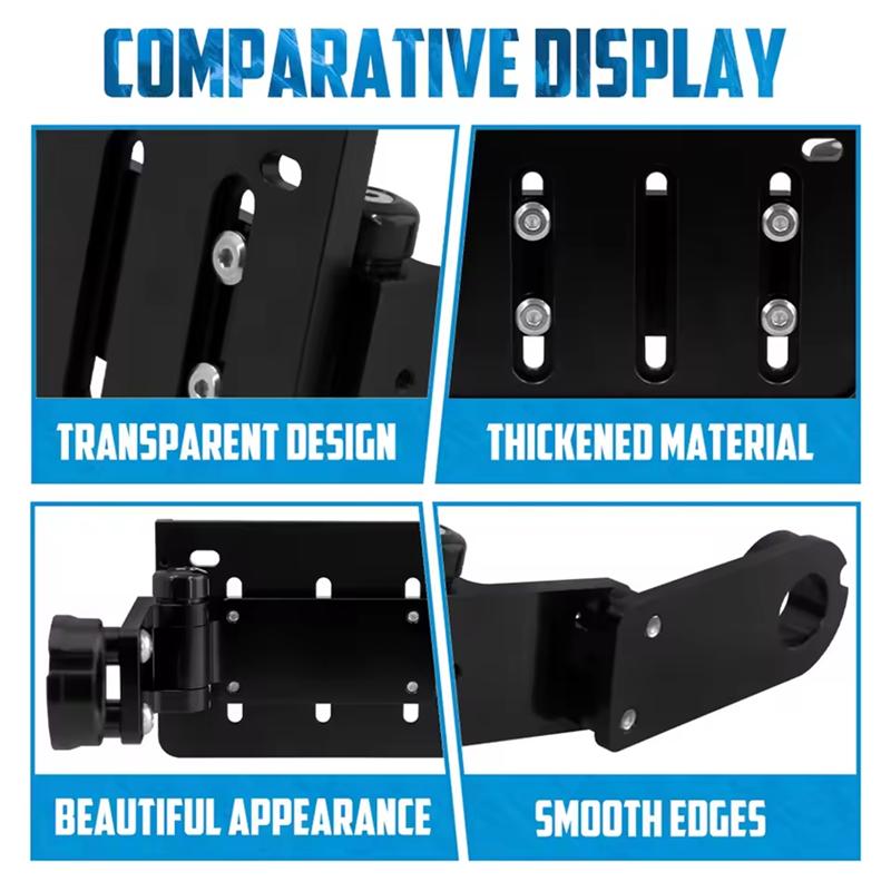 ABLZ-Motorcycle License Plate Holder Support Bracket Rear Side Mount For Softail Fat Boy Breakout FXBB FLFB 2018-Up