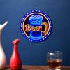 Neon Iron Wall Art Aluminum Sign Round Home Bar Decor Easy Installation
